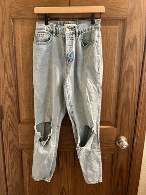 PacSun Light Blue Distressed Straight-Leg Jeans